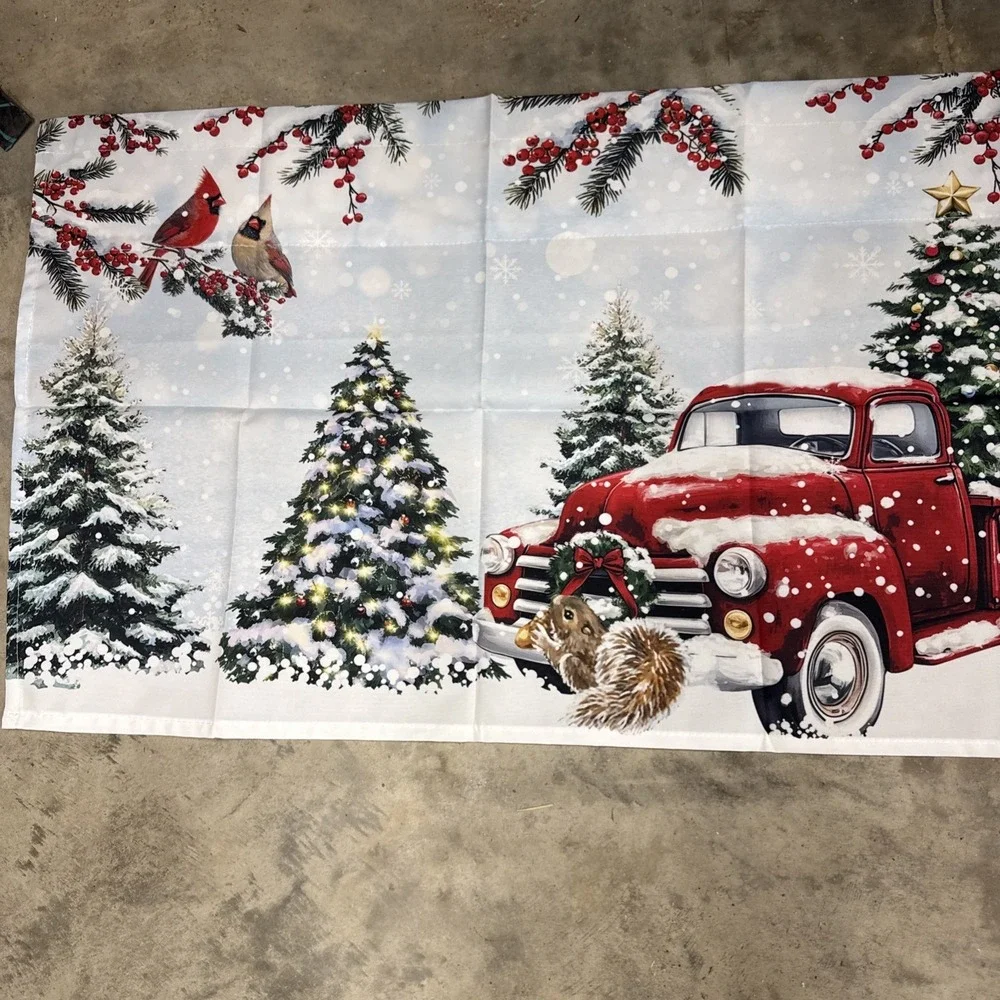 Christmas‎ Snowman Banner Curtain 17